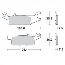 MMT Brake Pad Front YFM700 Grizzly 'Left'