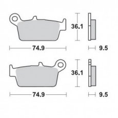 MMT Brake Pad Rear CR87-01 KX95-.. RM96-11 YZ+F98-02 TM 01-.