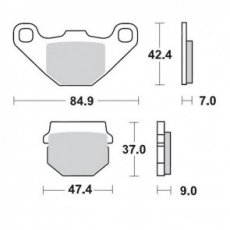 MMT Brake Pad Rear RM80/85 90-04 Front KX80/85 88- MMT Brake Pad Rear RM80/85 90-04 Front KX80/85 88-96