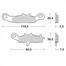 MMT Nitro Brake Pad Front KX80/85 97-.. RM85 05-.. MMT Nitro Brake Pad Front KX80/85 97-.. RM85 05-..